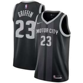 Wholesale Cheap Nike Detroit Pistons #23 Blake Griffin Black NBA Swingman City Edition Jersey
