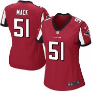 Wholesale Cheap Nike Falcons #51 Alex Mack Red Team Color Women's Stitched NFL Elite Jersey