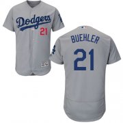 Wholesale Cheap Dodgers #21 Walker Buehler Grey Flexbase Authentic Collection Stitched MLB Jersey