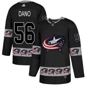 Wholesale Cheap Adidas Blue Jackets #56 Marko Dano Black Authentic Team Logo Fashion Stitched NHL Jersey