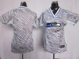 Wholesale Cheap Nike Seahawks Blank Zebra Women\'s Stitched NFL Elite Jersey