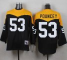 Wholesale Cheap Mitchell And Ness 1967 Steelers #53 Maurkice Pouncey Black/Yelllow Throwback Men's Stitched NFL Jersey