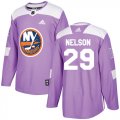 Wholesale Cheap Adidas Islanders #29 Brock Nelson Purple Authentic Fights Cancer Stitched NHL Jersey