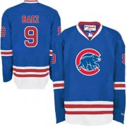 Wholesale Cheap Cubs #9 Javier Baez Blue Long Sleeve Stitched MLB Jersey