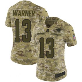 Wholesale Cheap Nike Rams #13 Kurt Warner Camo Women\'s Stitched NFL Limited 2018 Salute to Service Jersey