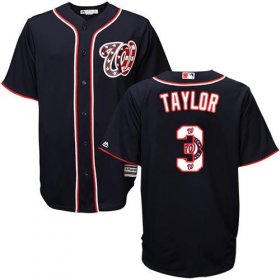 Wholesale Cheap Nationals #3 Michael Taylor Navy Blue Team Logo Fashion Stitched MLB Jersey