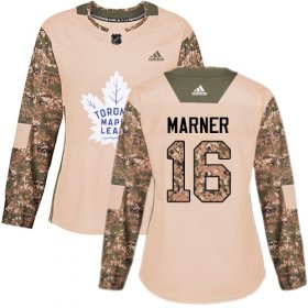 Wholesale Cheap Adidas Maple Leafs #16 Mitchell Marner Camo Authentic 2017 Veterans Day Women\'s Stitched NHL Jersey