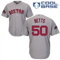 Wholesale Cheap Red Sox #50 Mookie Betts Grey New Cool Base 2018 World Series Champions Stitched MLB Jersey