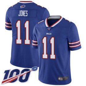 Wholesale Cheap Nike Bills #11 Zay Jones Royal Blue Team Color Men\'s Stitched NFL 100th Season Vapor Limited Jersey