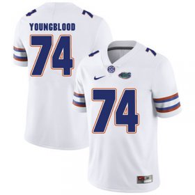 Wholesale Cheap Florida Gators White #74 Jack Youngblood Football Player Performance Jersey