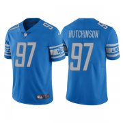 Wholesale Cheap Men's Detroit Lions #97 Aidan Hutchinson Blue Vapor Untouchable Limited Stitched Jersey