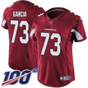 Wholesale Cheap Nike Cardinals #73 Max Garcia Red Team Color Women's Stitched NFL 100th Season Vapor Untouchable Limited Jersey