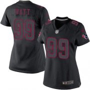 Wholesale Cheap Nike Texans #99 J.J. Watt Black Impact Women's Stitched NFL Limited Jersey
