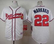 Wholesale Cheap Braves #22 Nick Markakis White Cool Base Stitched MLB Jersey