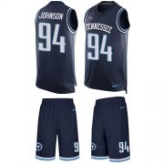 Wholesale Cheap Nike Titans #94 Austin Johnson Navy Blue Team Color Men's Stitched NFL Limited Tank Top Suit Jersey