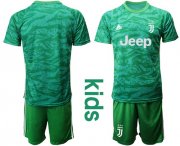 Wholesale Cheap Juventus Blank Green Goalkeeper Kid Soccer Club Jersey