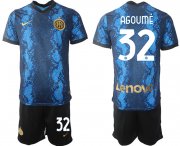 Wholesale Cheap Men 2021-2022 Club Inter Milan home blue 32 Nike Soccer Jersey