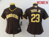 Wholesale Cheap Women San Diego Padres 23 Tatis jr brown Game 2021 Nike MLB Jersey