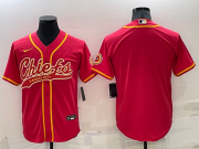 Wholesale Men's Kansas City Chiefs Blank Red Stitched MLB Cool Base Nike Baseball Jersey