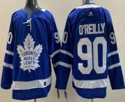 Cheap Men's Toronto Maple Leafs #90 Ryan OReilly Blue Authentitc Jersey