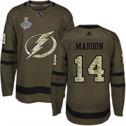 Cheap Adidas Lightning #14 Pat Maroon Green Salute to Service Youth 2020 Stanley Cup Champions Stitched NHL Jersey