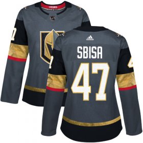Wholesale Cheap Adidas Golden Knights #47 Luca Sbisa Grey Home Authentic Women\'s Stitched NHL Jersey