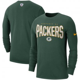 Wholesale Cheap Green Bay Packers Nike Sideline Property Of Performance Long Sleeve T-Shirt Green