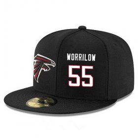 Wholesale Cheap Atlanta Falcons #55 Paul Worrilow Snapback Cap NFL Player Black with White Number Stitched Hat