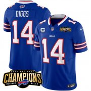 Cheap Men's Buffalo Bills #14 Stefon Diggs Blue 2023 F.U.S.E. AFC East Champions With 3-star C Ptach Football Stitched Jersey