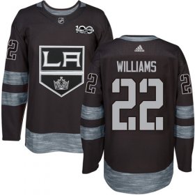 Wholesale Cheap Adidas Kings #22 Tiger Williams Black 1917-2017 100th Anniversary Stitched NHL Jersey