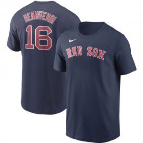 Wholesale Cheap Boston Red Sox #16 Andrew Benintendi Nike Name & Number T-Shirt Navy