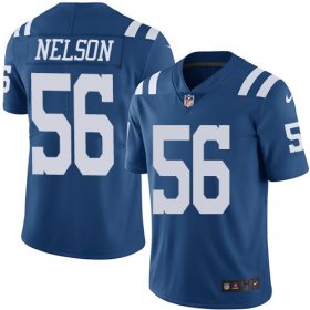 Wholesale Cheap Nike Colts #56 Quenton Nelson Royal Blue Men\'s Stitched NFL Limited Rush Jersey