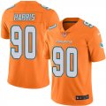 Wholesale Cheap Nike Dolphins #90 Charles Harris Orange Men's Stitched NFL Limited Rush Jersey