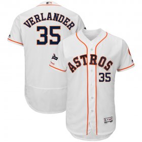 Wholesale Cheap Houston Astros #35 Justin Verlander Majestic 2019 Postseason Authentic Flex Base Player Jersey White