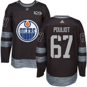 Wholesale Cheap Adidas Oilers #67 Benoit Pouliot Black 1917-2017 100th Anniversary Stitched NHL Jersey