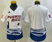 Cheap Youth Puerto Rico Baseball Blank 2023 White World Baseball Classic Stitched Jersey