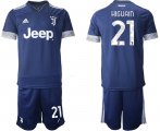 Wholesale Cheap Men 2020-2021 club Juventus away 21 blue Soccer Jerseys