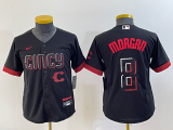Wholesale Cheap Youth Cincinnati Reds #8 Joe Morgan Black 2023 City Connect Cool Base Stitched Jersey