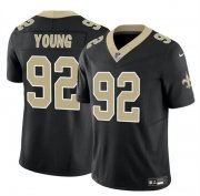 Cheap Men's New Orleans Saints #92 Chase Young Black 2023 F.U.S.E. Vapor Limited Football Stitched Jersey