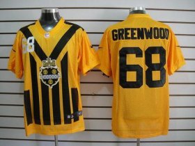 Wholesale Cheap Nike Steelers #68 L.C. Greenwood Gold 1933s Throwback Men\'s Embroidered NFL Elite Jersey