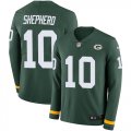 Wholesale Cheap Nike Packers #10 Darrius Shepherd Green Team Color Men's Stitched NFL Limited Therma Long Sleeve Jersey