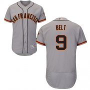Wholesale Cheap Giants #9 Brandon Belt Grey Flexbase Authentic Collection Road Stitched MLB Jersey