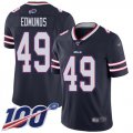 Wholesale Cheap Nike Bills #49 Tremaine Edmunds Navy Men's Stitched NFL Limited Inverted Legend 100th Season Jersey