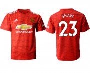 Wholesale Cheap Men 2020-2021 club Manchester United home aaa version 23 red Soccer Jerseys