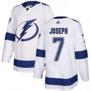 Cheap Adidas Lightning #7 Mathieu Joseph White Road Authentic Youth Stitched NHL Jersey