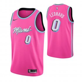 Wholesale Cheap Nike Heat #0 Meyers Leonard Men\'s Pink NBA Swingman Earned Edition Jersey