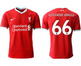 Wholesale Cheap Men 2020-2021 club Liverpool home aaa version 66 red Soccer Jerseys