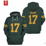 Wholesale Cheap Men's Green Bay Packers #17 Davante Adams 2021 Green Pullover Hoodie
