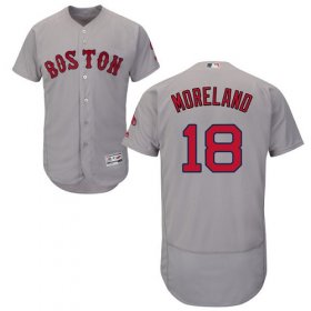 Wholesale Cheap Red Sox #18 Mitch Moreland Grey Flexbase Authentic Collection Stitched MLB Jersey