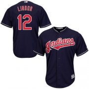 Wholesale Cheap Indians #12 Francisco Lindor Navy Blue Alternate Stitched Youth MLB Jersey